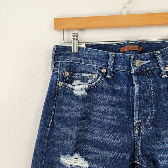 Abercrombie & Fitch Blue Distressed Straight Jeans - Picture 4 of 16